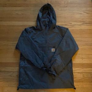 Gray Carhartt half zip windbreaker size large